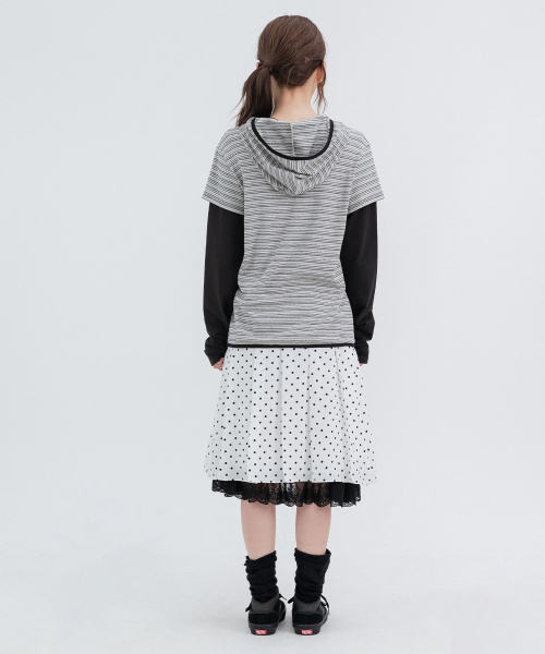 Hooded Layered Long Sleeve_Gray