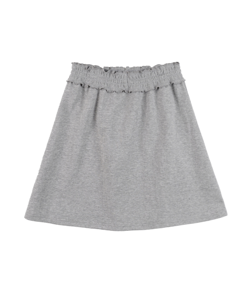 HSD Applique Sweat Skirts_Melange Gray
