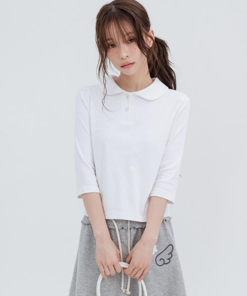 HSD Applique Sweat Skirts_Melange Gray