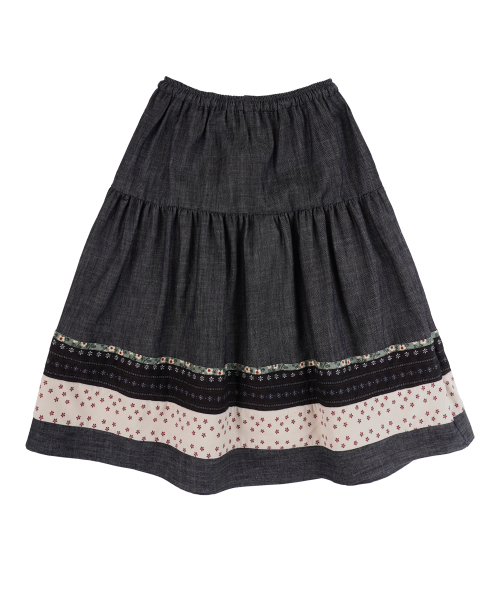 Vintage Pocket Midi Skirt_Navy