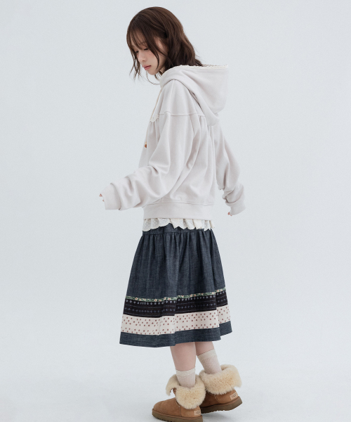 Vintage Pocket Midi Skirt_Navy