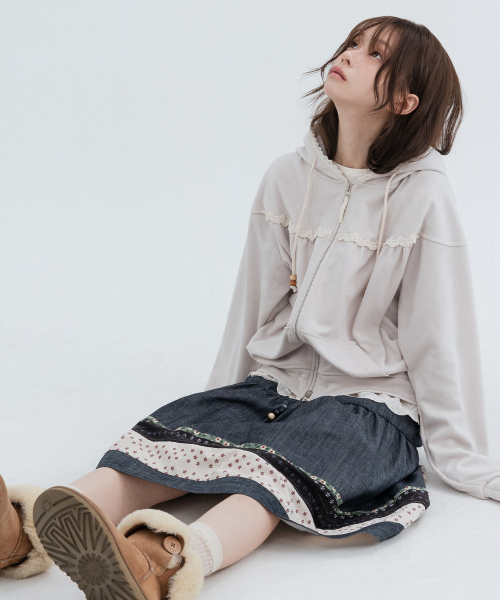 Vintage Pocket Midi Skirt_Navy