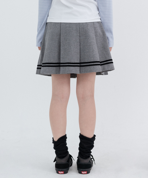 Velvet Midi Pleats_Gray