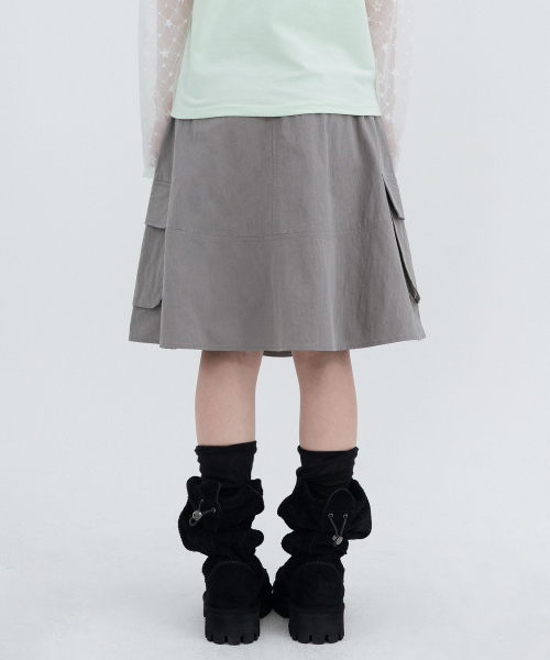 Cargo Midi Skirt_Gray