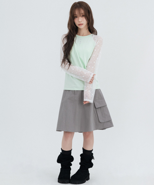 Cargo Midi Skirt_Gray