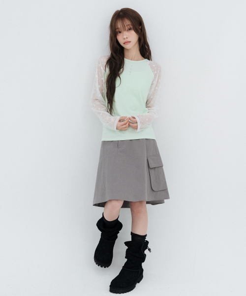 Cargo Midi Skirt_Gray