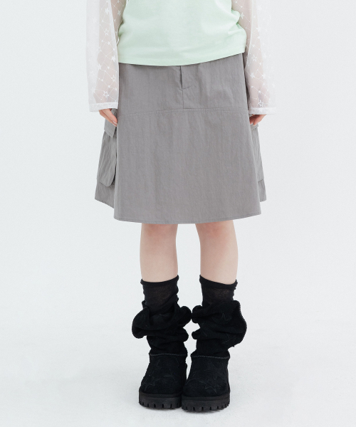 Cargo Midi Skirt_Gray