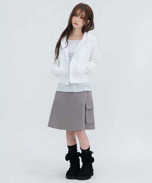 Cargo Midi Skirt_Gray