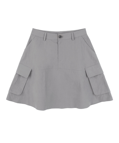 Cargo Midi Skirt_Gray