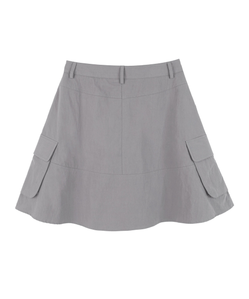 Cargo Midi Skirt_Gray