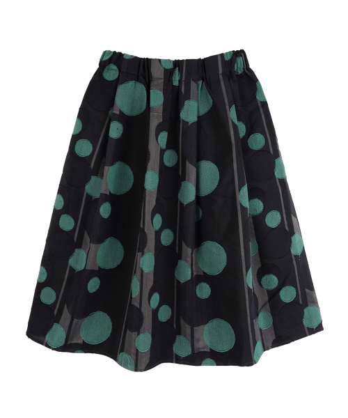 Vintage Dot Midi Skirt_Mint