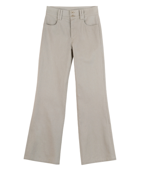 Two-Button Pocket Bootcut Pants_Beige