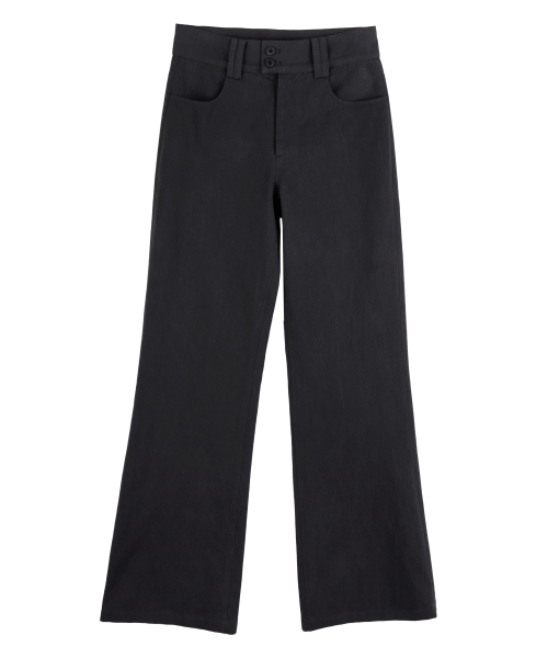 Two-Button Pocket Bootcut Pants_Charcoal