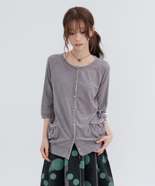 Lace Vintage Cardigans_Gray