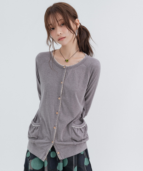 Lace Vintage Cardigans_Gray