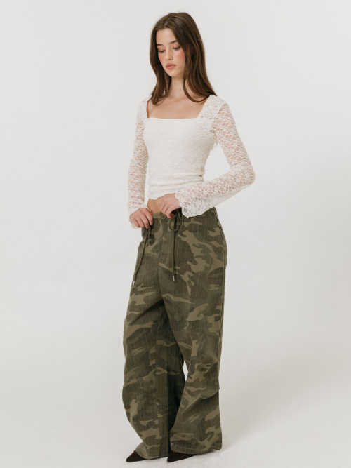 VINTAGE WIDE PANTS / CAMO