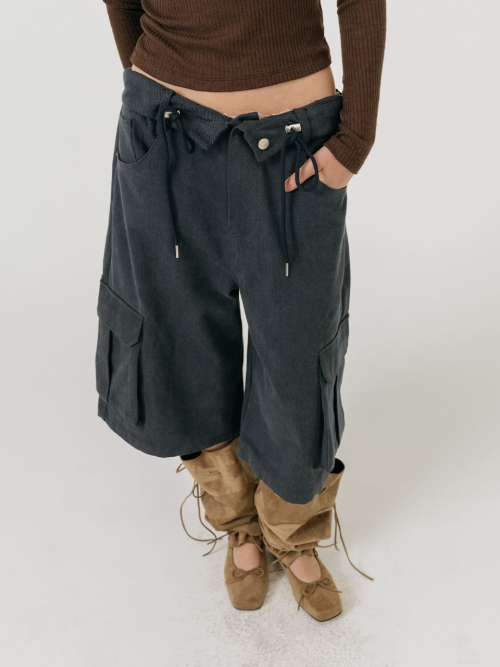 BERMUDA CARGO PANTS / NAVY