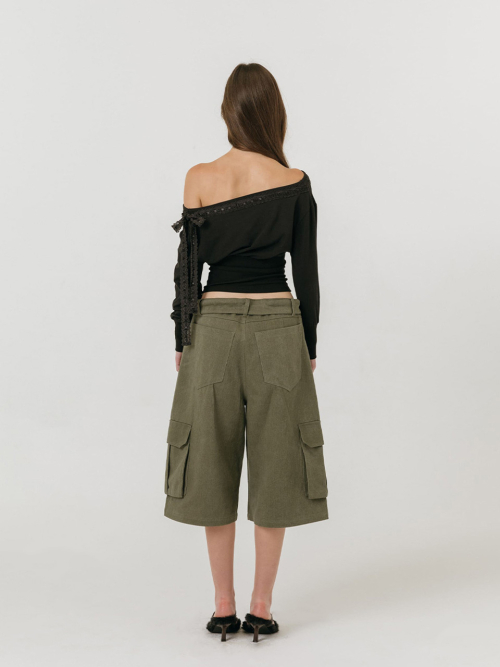 BERMUDA CARGO PANTS / KHAKI