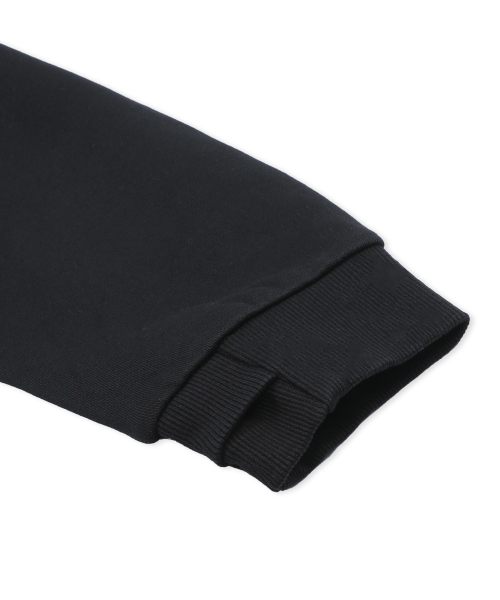 XTT169 핑거홀 와플 레이어드 크롭 후드 집업 (BLACK)