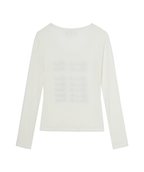 LOVE IS THE LACE LONG SLEEVE IN WHITE