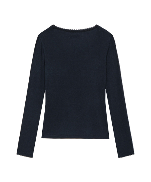 LOVE IS THE LACE LONG SLEEVE IN NAVY