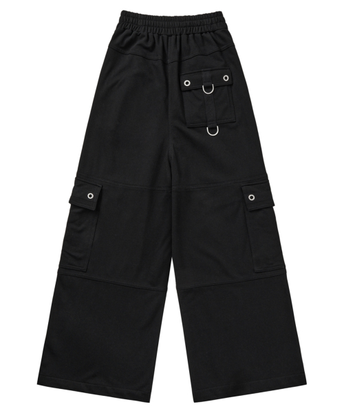 METAL DETAIL SWEAT PANTS IN BLACK