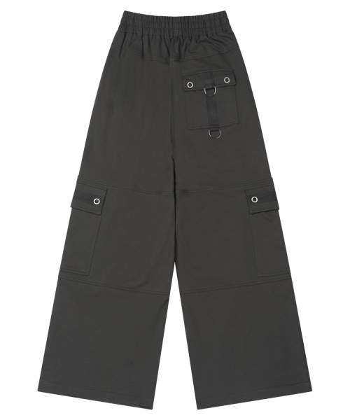 METAL DETAIL SWEAT PANTS IN CHARCOAL