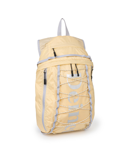 NYLON ESSENTIAL LOGO BACKPACK IN LIGHT YELLOW
