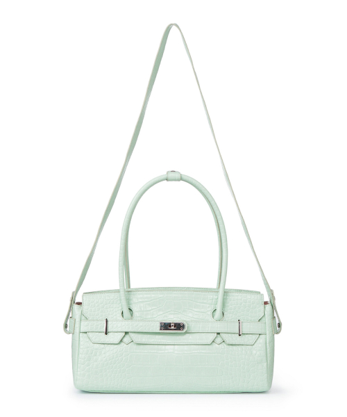 CROCODILE PATTERN TWO-WAY BAG IN MINT