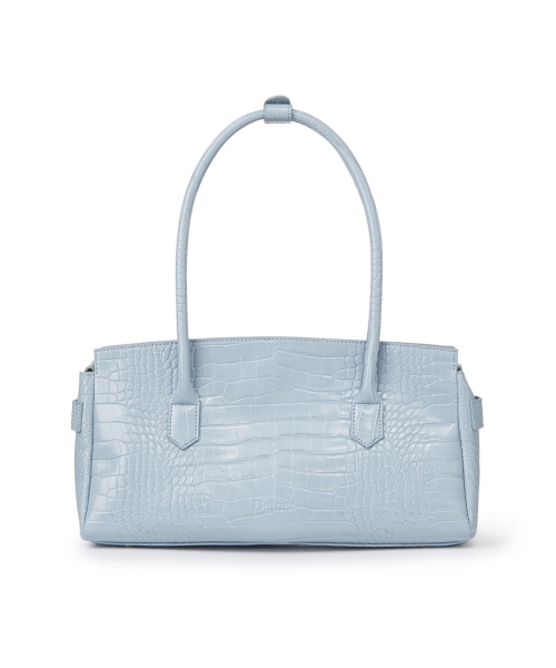 CROCODILE PATTERN TWO-WAY BAG IN SKY BLUE