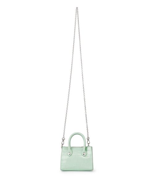CROCODILE PATTERN CHAIN MINI BAG IN MINT