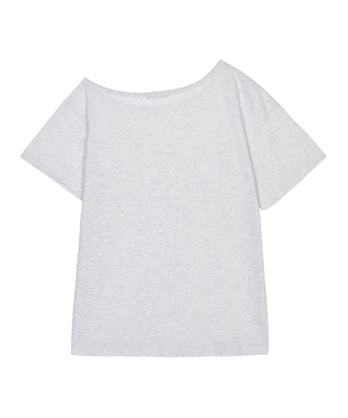 CROSS OFF SHOULDER TOP_GRAY