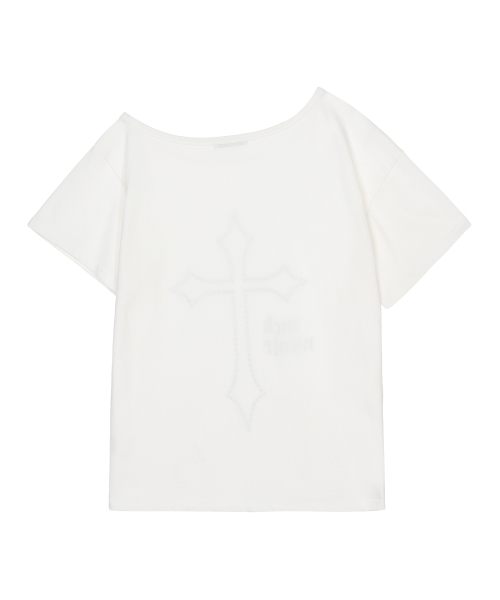 CROSS OFF SHOULDER TOP_CREAM