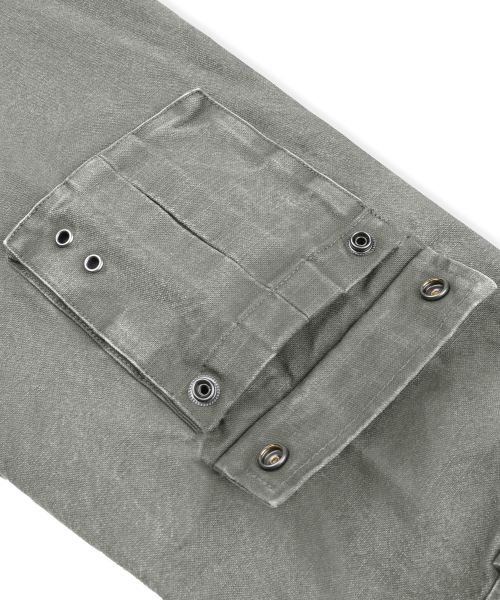 XJ143 밀리터리 빈티지 워싱 롱 M-65 필드 자켓 (KHAKI)