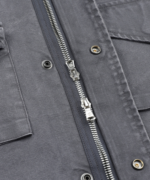 XJ143 밀리터리 빈티지 워싱 롱 M-65 필드 자켓 (CHARCOAL)