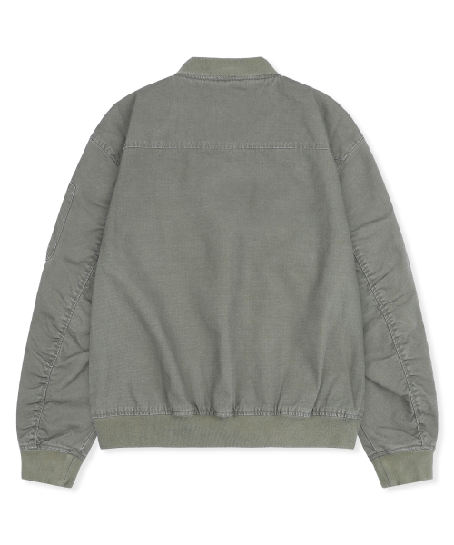 XJ141 멀티 지퍼 크롭 MA-1 자켓 (KHAKI)