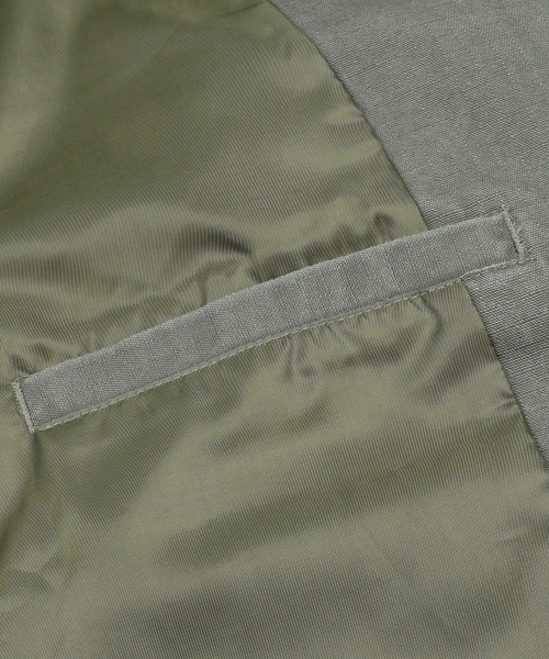 XJ141 멀티 지퍼 크롭 MA-1 자켓 (KHAKI)