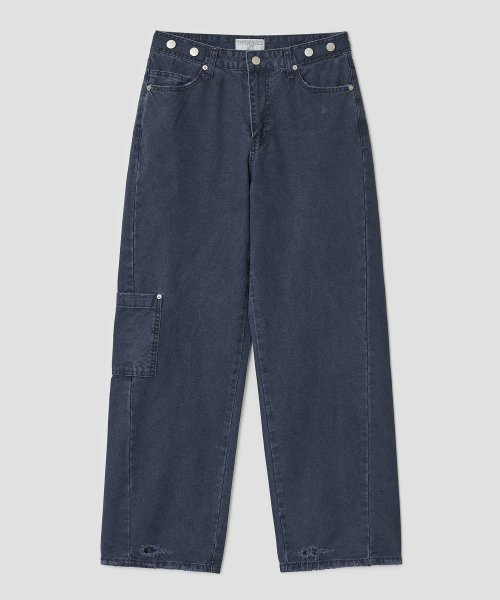 Washed Utility Pants [Navy]