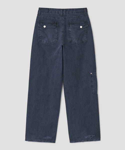 Washed Utility Pants [Navy]