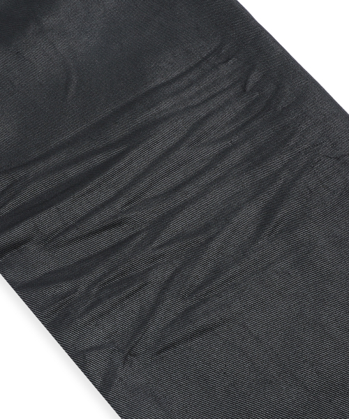 XP345 아일렛 벨티드 새깅 플레어 코팅 코튼 팬츠 (BLACK)