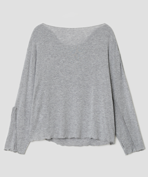 Draped Ruched Top [Gray]