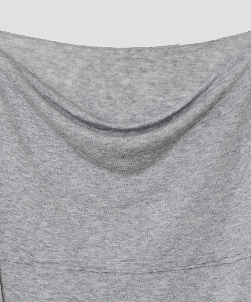 Draped Ruched Top [Gray]