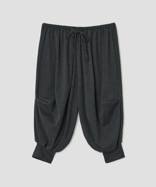 Gathered Balloon Pants [Charcoal]