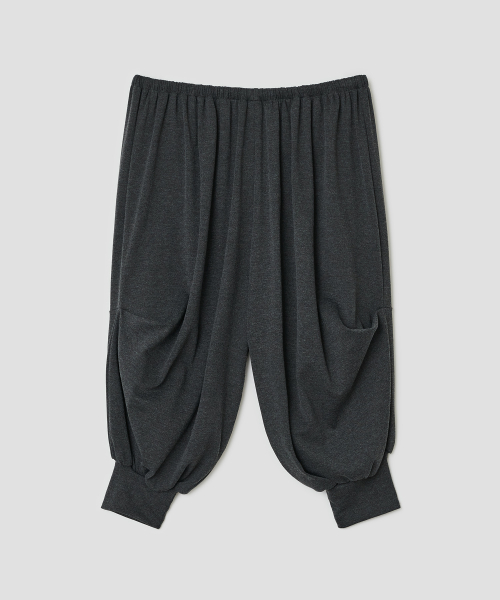 Gathered Balloon Pants [Charcoal]