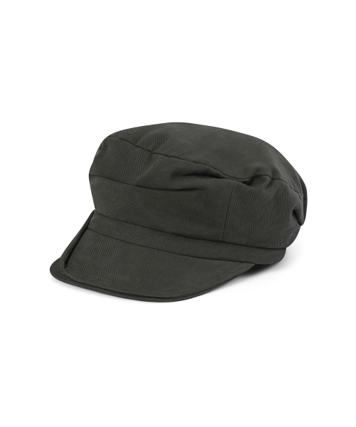 Folding button newsboy cap CHARCOAL