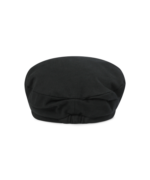 Folding button newsboy cap BLACK