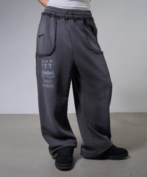 LOST TARGET SWEATPANTS (CHARCOAL) F26ZD461