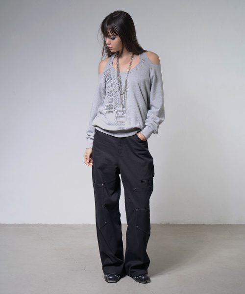 BAD GIRL CARGO PANTS (BLACK) F26ZD474