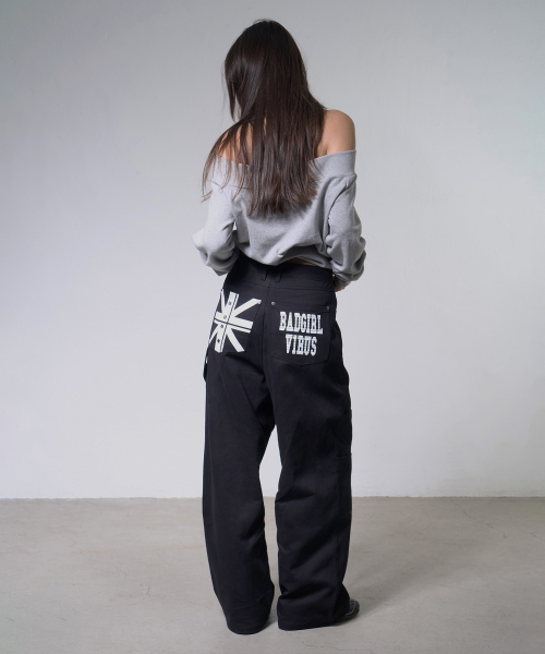 BAD GIRL CARGO PANTS (BLACK) F26ZD474