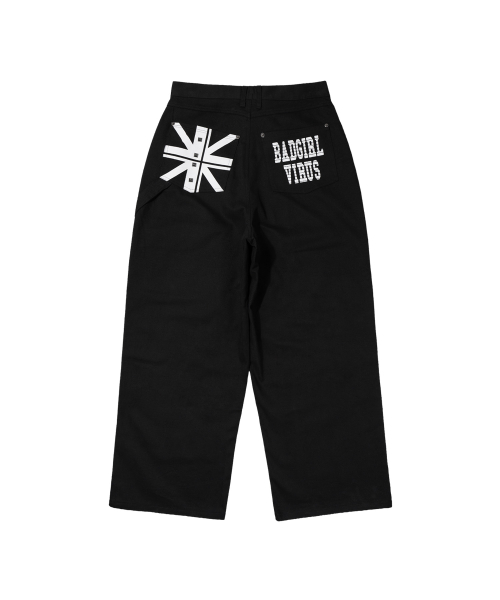 BAD GIRL CARGO PANTS (BLACK) F26ZD474